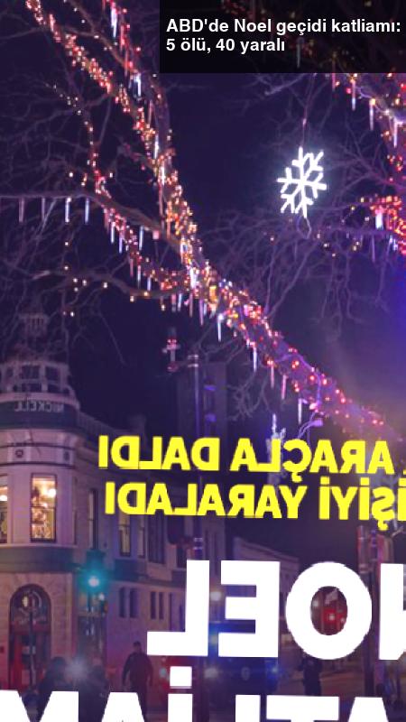 ABD’de Noel geçidi katliamı: 5 ölü, 40 yaralı