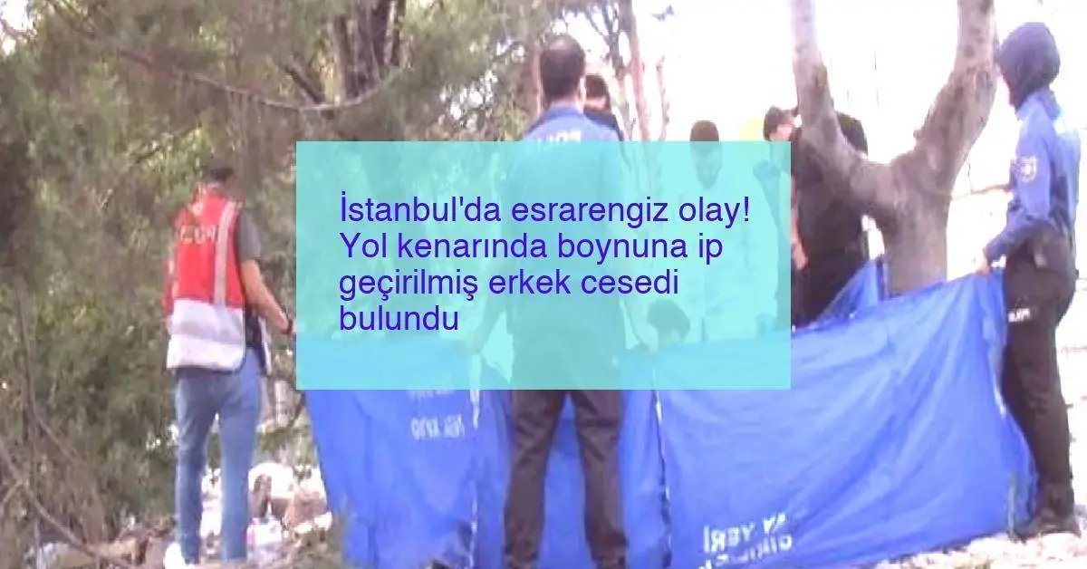 İstanbul’da esrarengiz olay! Yol kenarında boynuna ip geçirilmiş erkek cesedi bulundu